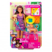 Muñeca Barbie Adopta Perritos
