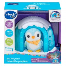 Iglú Proyector Peluche Pingüino