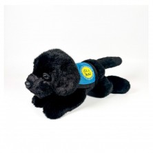 Peluche Perro Labrador Negro con Chaleco