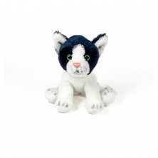 Peluche Gato Blanco y Negro 12 cm
