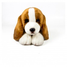Peluche Perro Basset Tumbado 25 cm