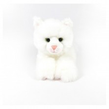 Peluche Gato Blanco Tumbado 25 cm