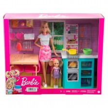 Pastelería con Muñeca Barbie y Chelsea