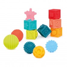 Set Regalo Cubos y Pelotas Goma para Bebé