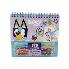 Set Colorear con Pegatinas Bluey