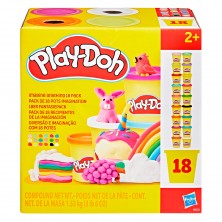 Pack 18 Botes Plastilina Con Varios Colores