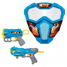 Pack 2 Pistolas Dardos con Máscara