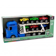 Camión Carreras con 6 Coches