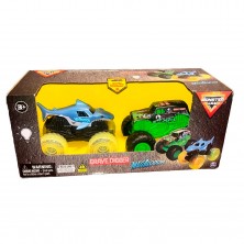 Pack 2 Coches Monster Jam Ruedas Luminosas