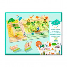 Djeco Pegatinas 3D Granja