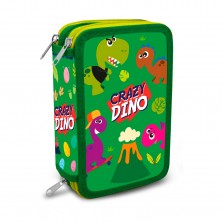 Estuche Triple Lleno Crazy Dino