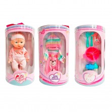 Muñeco Bebé con Accesorios Caja Ovalada
