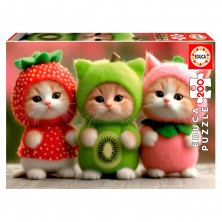 Puzle Gatitos Frutales 200 Piezas