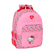 Mochila Doble con Cantoneras Hello Kitty