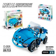 Construcción Metal Coche Azul 208 Piezas