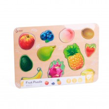 Puzle Madera Frutas Reales