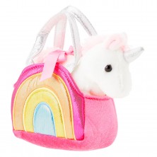 Bolsito con Peluche Unicornio Arcoíris