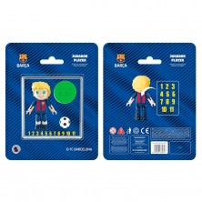 Figura Futbolista Barça con Pelo Rubio 4 cm