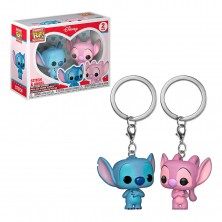 Pack 2 Llaveros Funko Pop Stitch & Angel