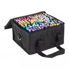 Estuche Negro con 168 Rotuladores Doble Punta