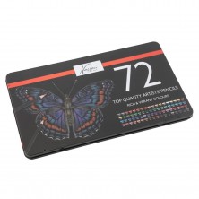 Estuche Metal con 72 Lápices Colores