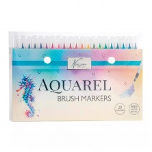 Estuche 20 Rotuladores Acuarela + Pincel Agua