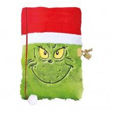 Libreta A5 Grinch con Pelo y Candado