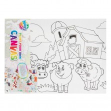 Mini Cuadro Granja para Pintar
