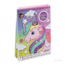 Libro para Colorear Unicornios con Pegatinas