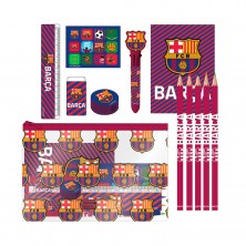 Estuche Transparente Barça con Accesorios