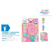 Cuaderno con 4 Marcadores Sweet Dreams
