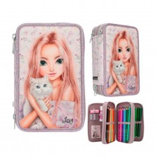 Top Model Estuche Triple Lleno Blooming Kitty