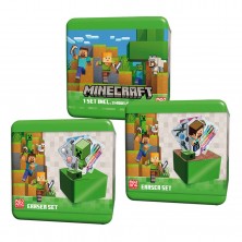 Set Goma Borrar y Accesorios Minecraft