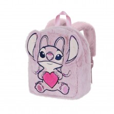 Mochila Angel con Pelo Rosa y Corazón