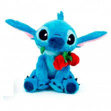 Peluche Stitch con Rosa 25 cm