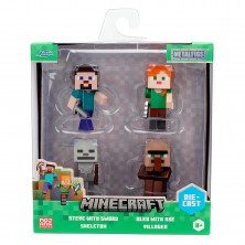 Pack 4 Figuras Minecraft 7 cm