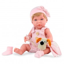 Muñeca Ane Baby con Perrito 45 cm