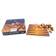 Juego Mesa Ajedrez, Damas y Backgammon