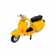 Moto Vespa Amarilla 1:18