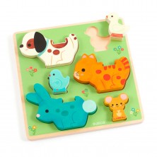 Djeco Animales Madera Encajables