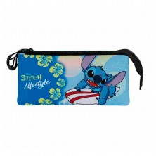 Estuche Triple Angel y Stitch