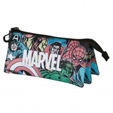 Estuche Triple Marvel 23 x 11 cm