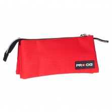 Estuche Triple Rojo Liso