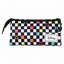 Estuche Triple Mickey 23 x 11 cm