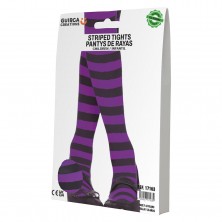 Medias Rayas Negras y Lilas Talla 3-6 Años