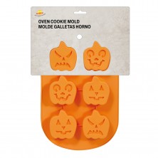 Molde Silicona 6 Galletas Calabaza