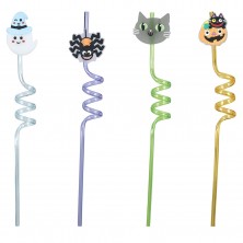 Bolsa 4 Pajitas Halloween