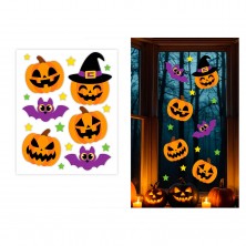 Decoración Gel Calabazas para Ventana