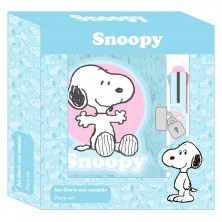 Diario con Candado y Bolígrafo Snoopy