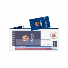 Estuche Plano con Accesorios Papelería FC Barcelona